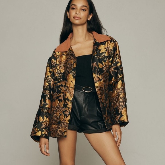 Anthropologie Brocade Trucker Jacket- OS- NWT - Picture 5 of 12